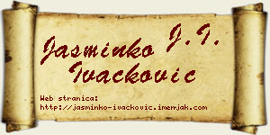Jasminko Ivačković vizit kartica